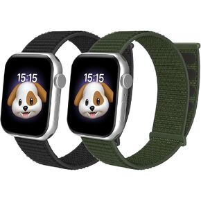 Compatible with Kids Apple Watch Band, Breathable Soft Nylon Loop Strap for Boy Girl, Compatible with iWatch Series 9/8/7/6/5/4/3/SE/SE2 38mm 40mm 41mm & 42mm 44mm 45mm