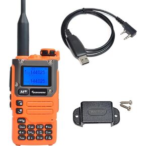 TWAYRDIO Quansheng UV-K6 UV-K5(8) Portable Radio with Programming Cable and Radio Holder, 5W Dual Band VHF UHF Two Way Radio, NOAA Emergency Weather Receiver, AM/FM Airband Receiving Walkie Talkie
