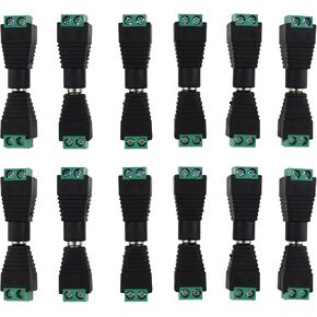 12 Pairs Solderless DC Adaptor Screw Terminal Connector Video Speaker Cable Adaptor Terminal Power Adaptor
