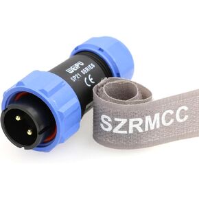 SZRMCC SP21 Connector Right Angle 2 Pin Female 12V 30A Circular Aviation Connector Plug IP68 Waterproof Industrial for BLUETTI AC200MAX Solar Power Station (Female)