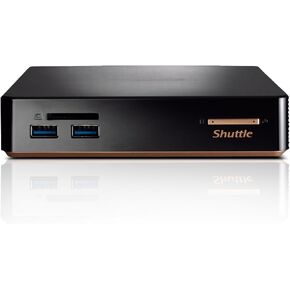 Shuttle Mini PC NC01U3 Intel i3 | 4GB RAM | 128GB SSD | W10P | HDMI, Mini DisplayPort | Wi-Fi 2.4/5G | Bluetooth | Gigabit Ethernet | 4K Supported | SD Card Reader