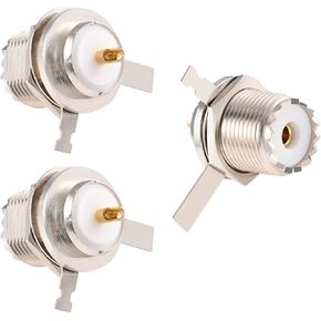 SO239 الحاجز موصل 50Ω مقاومة SO-239 UHF أنثى الجوز الحاجز لحام لوحة جبل مستقيم UHF موصلات 3 قطعة in Kuwait