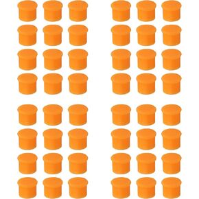 XMSJSIY RCA Dust Caps Silicone RCA Female Noise Stopper Caps Dust Proof Plug RCA Protector Cover for DVD Amplifier AV RV RCA Ports -48 PCS Orange