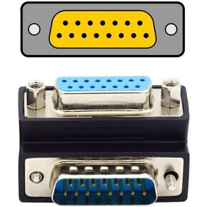 chenyang DB15Pin Extension Adapter DSUB RS232 15Pin D-subminiature 90 Degree UP + Down Angled Connector
