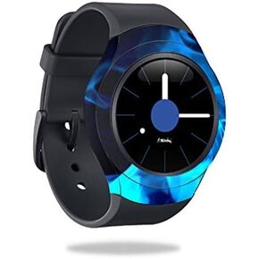MightySkins Skin Compatible with Samsung Gear S2 3G - Blue Flames | Protective, Durable, and Unique Vinyl Decal wrap Cover | Easy to Apply, Remove, and Change Styles | Made in The USA