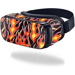 MightySkins Skin Compatible with Samsung Gear VR (Original) Cover wrap Sticker Skins Hot Flames
