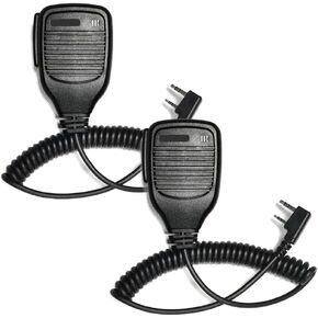 جهاز اتصال لاسلكي ميكروفون كتف مكبر صوت ميكروفون راديو 2 دبوس لراديو UV-5R UV-82 888S Retevis H-777 RT21 RT22 RT27 Arcshell AR-5 راديو كينوود (2 حزمة) in Kuwait