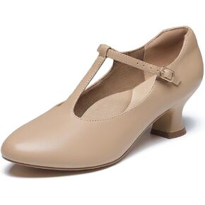 YESSA T-Strap Character Shoes for Women Dance Shoes 1920s Shoes for Ballroom Latin Salsa Folklorico Flamenco Tango Swing 2"/2.5"