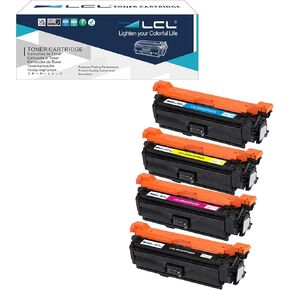 LCL Remanufactured Toner Cartridge Replacement for HP 654A 654X CF330X CF331A CF332A CF333A M651 M651dn M651n M651xh (4-Pack Black Cyan Magenta Yellow)