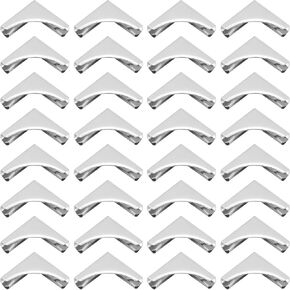 PATIKIL 22mm Metal Book Corners, 80pcs Photo Corners Book Corners Protector Retro Metal Decorative for Crafting Scrapbook Photo Album Book Binding, Silver Tone