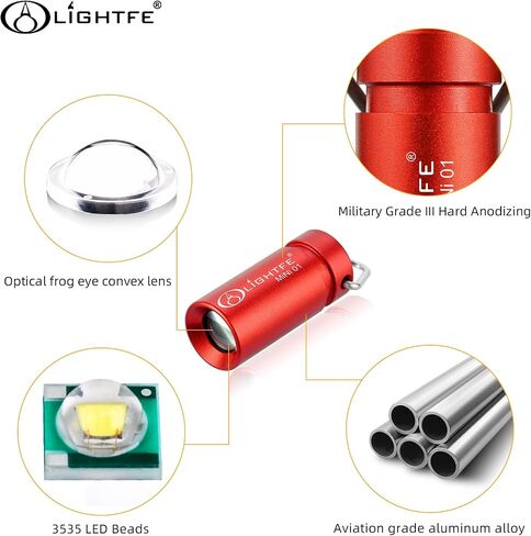 LIGHTFE MINI01 Keychain Flashlight Mini Keychain Light is Light, Small, and Bright (Mini01-Gold) in Kuwait