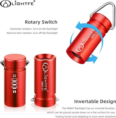 LIGHTFE MINI01 Keychain Flashlight Mini Keychain Light is Light, Small, and Bright (Mini01-Gold) in Kuwait