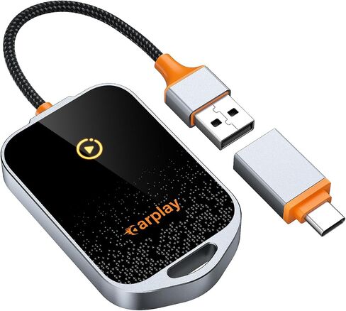 محول Carplay اللاسلكي 2024 مشفر تمت ترقيته باستخدام WIFI6، يحول محول Carplay السلكي إلى لاسلكي لأجهزة iPhone، قابس التحكم اللاسلكي وتشغيل Carplay للسيارات من 2015 لأجهزة Apple iPhone iOS 10+ in Saudi Arabia