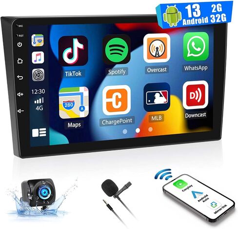 UNITOPSCI 2G+32G Android 13 Car Stereo for Mazda CX-9 2007-2015 Radio Wireless CarPlay Android Auto Radio 10.1 Inch Touchscreen Bluetooth GPS Navigation Mirror Link FM/RDS WiFi SWC + Camera Mic in Saudi Arabia