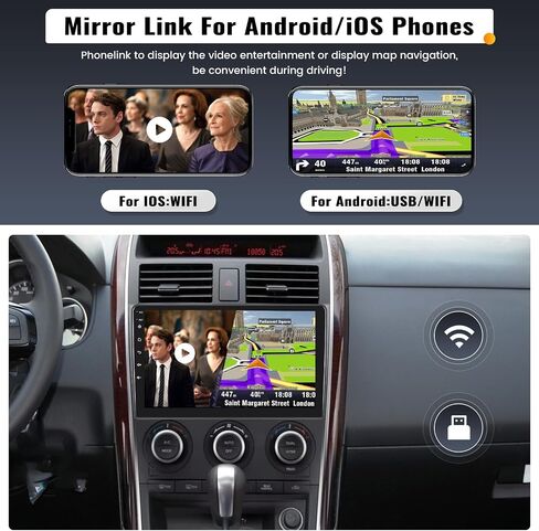 UNITOPSCI 2G+32G Android 13 Car Stereo for Mazda CX-9 2007-2015 Radio Wireless CarPlay Android Auto Radio 10.1 Inch Touchscreen Bluetooth GPS Navigation Mirror Link FM/RDS WiFi SWC + Camera Mic in Saudi Arabia