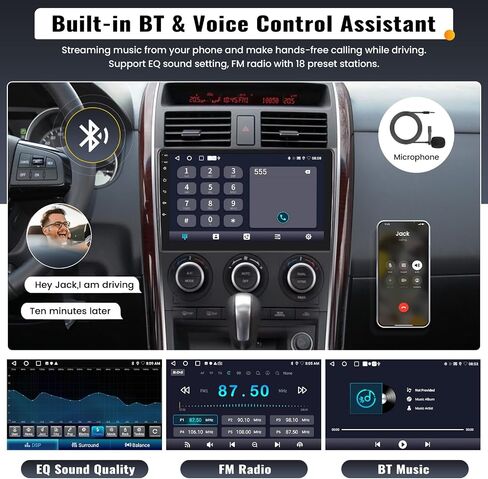 UNITOPSCI 2G+32G Android 13 Car Stereo for Mazda CX-9 2007-2015 Radio Wireless CarPlay Android Auto Radio 10.1 Inch Touchscreen Bluetooth GPS Navigation Mirror Link FM/RDS WiFi SWC + Camera Mic in Saudi Arabia