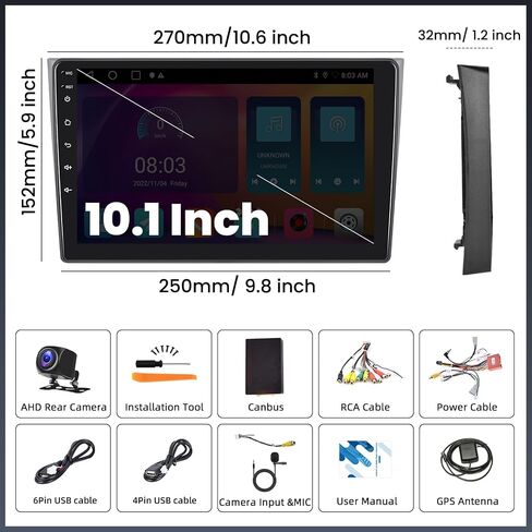 UNITOPSCI 2G+32G Android 13 Car Stereo for Mazda CX-9 2007-2015 Radio Wireless CarPlay Android Auto Radio 10.1 Inch Touchscreen Bluetooth GPS Navigation Mirror Link FM/RDS WiFi SWC + Camera Mic in Saudi Arabia