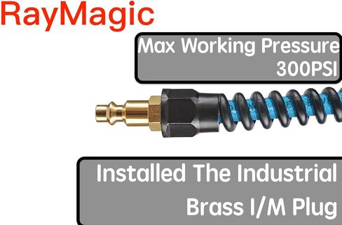 Air Compressor Hose 1/4 Inch x 100 Feet Flexible Reinforced Polyurethane (PU) Air Hose 300PSI with Brass Fittings, Strain Reliefs, 1/4" 360 Swivel Coupler and Plug,1PCS Safety Coupler in Saudi Arabia