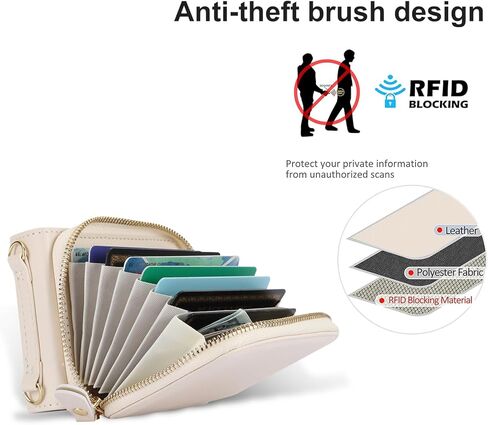 حافظة محفظة لهاتف Samsung Galaxy Z Flip 5 مع خاصية حجب RFID، حافظة هاتف Z Flip 5 مع حزام كروس وحامل بطاقات للنساء والفتيات من جلد البولي يوريثان Z Flip 5 محفظة واقية باللون الأبيض in Kuwait