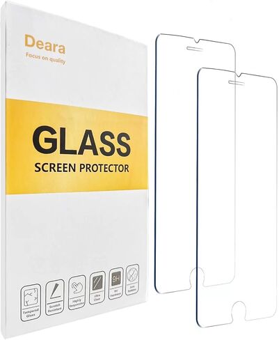 Deara Glass Screen Protector for iPhone 8/7/6s/6/SE 3 (2022) 3rd Generation/SE 2 (2020) 2nd [4.7 Inch] 2 Pack Case Friendly Tempered Glass Film [9H Hardness] - HD in Saudi Arabia