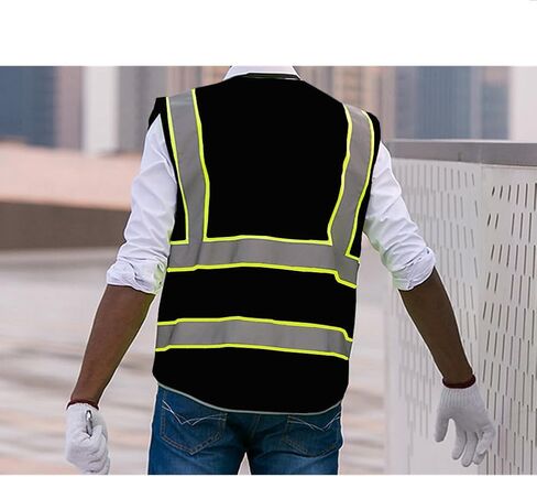 XIAKE 9 Pockets Class 2 High Visibility Reflective Safety Vest for Men Women Work Construction Vest in Saudi Arabia