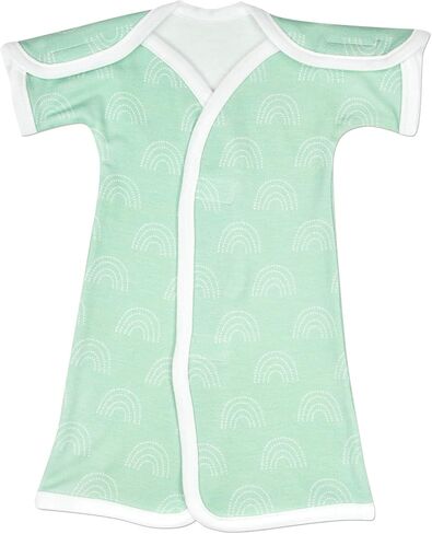 Boy's & Girl's Open-Shoulder Short-Sleeve Ultra Soft PICU Gown - PICU Friendly - 0-3 Months in Saudi Arabia