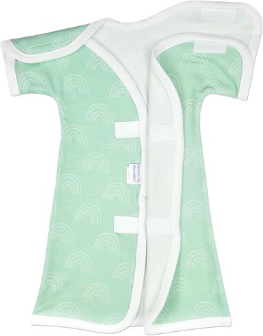 Boy's & Girl's Open-Shoulder Short-Sleeve Ultra Soft PICU Gown - PICU Friendly - 0-3 Months in Saudi Arabia