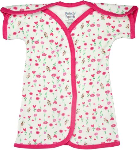 Boy's & Girl's Open-Shoulder Short-Sleeve Ultra Soft PICU Gown - PICU Friendly - 0-3 Months in Saudi Arabia