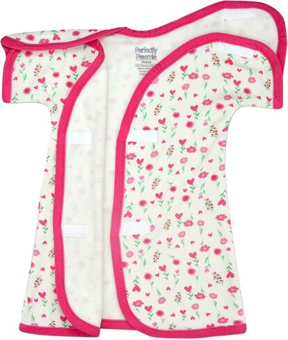 Boy's & Girl's Open-Shoulder Short-Sleeve Ultra Soft PICU Gown - PICU Friendly - 0-3 Months in Saudi Arabia