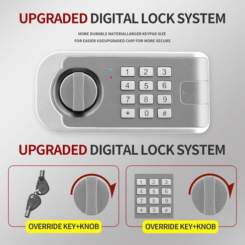 6.6 Cubic Feet, fireproof safe for home, for Medications, Jewelry, Cash, Documents. All-Steel Double-Door Personal safe. Digital Keypad Fireproof Safe with Keys & Pass Code. in Saudi Arabia