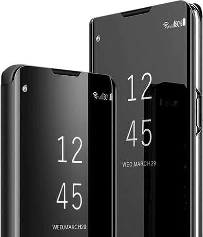 متوافق مع حافظة سامسونج جالاكسي S22 5G، غطاء جلدي قابل للطي، غطاء شفاف على شكل مرآة S-View مضاد للصدمات مع مسند واقٍ مضاد للخدش، غطاء حافظات هاتف لهاتف سامسونج S22 5G in Kuwait
