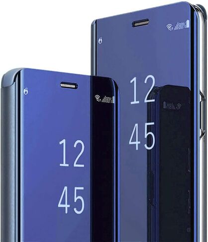 متوافق مع حافظة سامسونج جالاكسي S22 5G، غطاء جلدي قابل للطي، غطاء شفاف على شكل مرآة S-View مضاد للصدمات مع مسند واقٍ مضاد للخدش، غطاء حافظات هاتف لهاتف سامسونج S22 5G in Kuwait