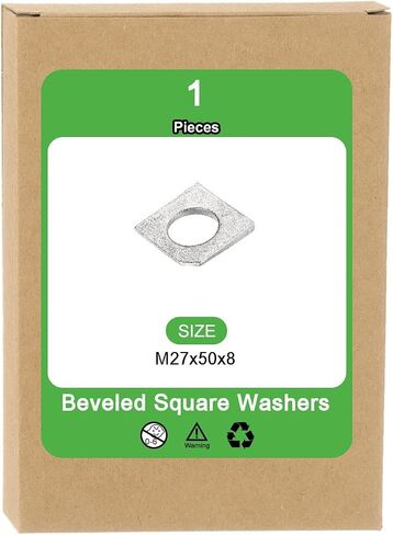 uxcell 5pcs Beveled Square Washers M8x18x3.8 Stainless Steel Missing Angle Flat Gasket for Channel Steel Wedge Shaped Washers for Shim Leveling in Saudi Arabia