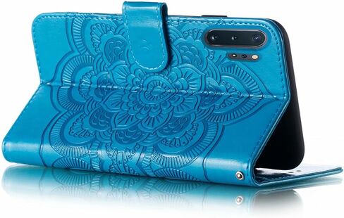 for Samsung Galaxy Note10+ / Note 10 Plus Case Wallet with Card Holder Kickstand Magnetic Soft Leather Flip Fold Case for Samsung Note 10+ 5G Cover (Blue) in Kuwait