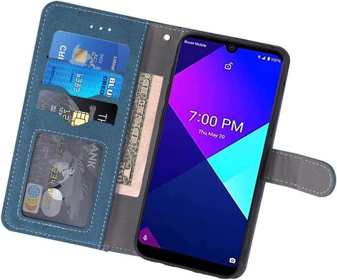 Asuwish for Wiko Life 3 U316AT Wallet Phone Case, Stand Case with Tempered Glass Screen Protector, Flip Card Holder Slot Shockproof Kickstand Cell Protective Cover for WikoLife3 Life3 Women Men Blue in Saudi Arabia