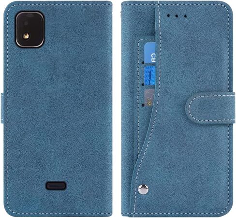 Asuwish for Wiko Life 3 U316AT Wallet Phone Case, Stand Case with Tempered Glass Screen Protector, Flip Card Holder Slot Shockproof Kickstand Cell Protective Cover for WikoLife3 Life3 Women Men Blue in Saudi Arabia