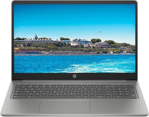 HP Premium 15.5 بوصة FHD IPS Chromebook مع AI، معالج Intel i3 يصل إلى 3.79 جيجا هرتز، 8 جيجا رام، 128 جيجا SSD، الجيل السادس واي فاي، نظام تشغيل Chrome، رمادي باستيل (متجدد) in Saudi Arabia