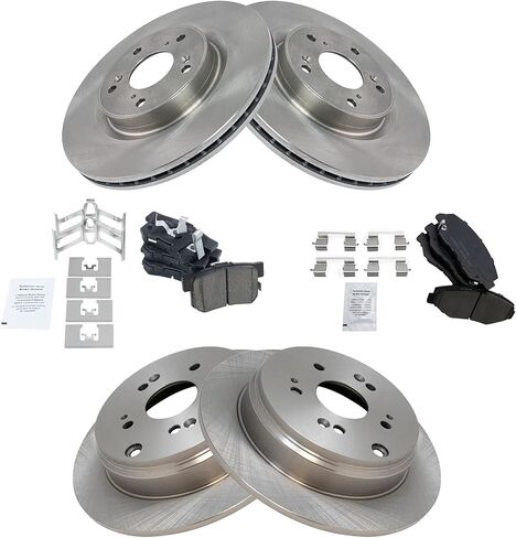 مجموعة دوّارات وأقراص فرامل قرص سيراميك Posi الأمامية والخلفية من TRQ لـ 500X Renegade in Kuwait