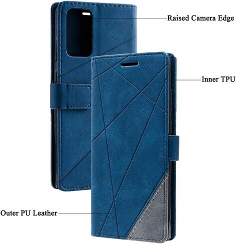 متوافق مع حافظة محفظة Samsung Galaxy Note 20 Glaxay Note20 5G وواقي شاشة من الزجاج المقسى وغطاء قلاب وحامل بطاقات وحافظات للهاتف الخلوي لهاتف Gaxaly Notes 20s Twenty Not S20 للنساء والرجال باللون الأزرق in Kuwait