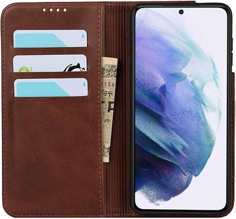 حافظة لهاتف سامسونج جالاكسي S20 FE، حافظة لهاتف سامسونج جالاكسي S20 FE 5G، حافظة محفظة جلدية مغناطيسية بنمط جلد البقر، غطاء قلاب مع فتحات للبطاقات/النقود (6.5 بوصة) - أسود in Kuwait