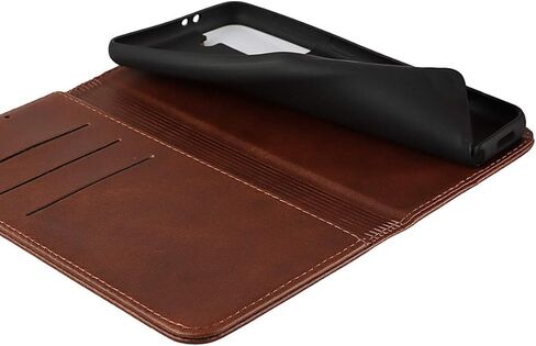 حافظة لهاتف سامسونج جالاكسي S20 FE، حافظة لهاتف سامسونج جالاكسي S20 FE 5G، حافظة محفظة جلدية مغناطيسية بنمط جلد البقر، غطاء قلاب مع فتحات للبطاقات/النقود (6.5 بوصة) - أسود in Kuwait