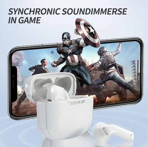 MOEEN Wireless Earbuds, Bluetooth Headphones, Earphones Bluetooth 5.0 USB-C Fast Charge, 5Hrs Single Playtime 35Hrs Playtime IPX5 Waterproof, Bluetooth Earbuds with Running Fitness Commute, Khaki in Saudi Arabia