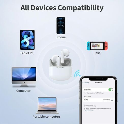 MOEEN Wireless Earbuds, Bluetooth Headphones, Earphones Bluetooth 5.0 USB-C Fast Charge, 5Hrs Single Playtime 35Hrs Playtime IPX5 Waterproof, Bluetooth Earbuds with Running Fitness Commute, Khaki in Saudi Arabia