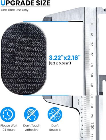 eSamcore 2 Pack Single-Sided 3M VHB Adhesive Pad with Loop Strip Replacement 【Size：72mm X 45mm】 Only Compatible with Magsafe Car Mount Detachable【#253】 in Saudi Arabia