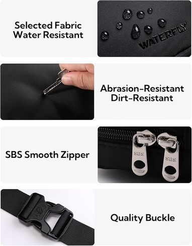 WATERFLY Small Fanny Pack Fashion Fanny Pack for Women Men Crossbody Waist Bag with Adjustable Strap for Traveling Hiking Cycling Dog Walking in Saudi Arabia