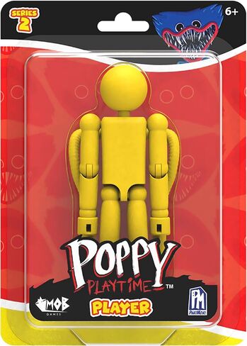 Poppy Playtime - White Huggy Wuggy Action Figure (5" Tall Posable Figure, Series 2) in Saudi Arabia