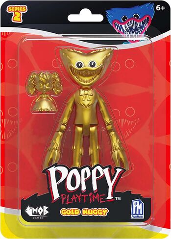 Poppy Playtime - White Huggy Wuggy Action Figure (5" Tall Posable Figure, Series 2) in Saudi Arabia