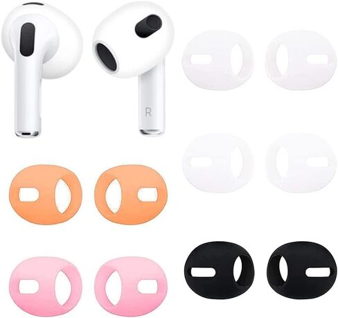 ALXCD Fit in Case Ear Cover Compatible with AirPods 3 Earbuds 3rd Gen, Silicone Earbud Covers Eartips Fit in Charging Case, Compatible with AirPods 3, 9 Pairs 9 Colors in Saudi Arabia