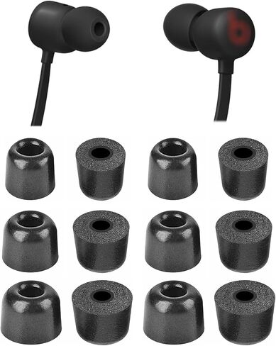 BLUEWALL Foam Eartips Compatible with Beats Flex Earubds, S/M/L Sizes Ear Tips Memory Foam Earbuds Tips Replacement, Compatible with Beats Flex 6 Pairs Black in Kuwait