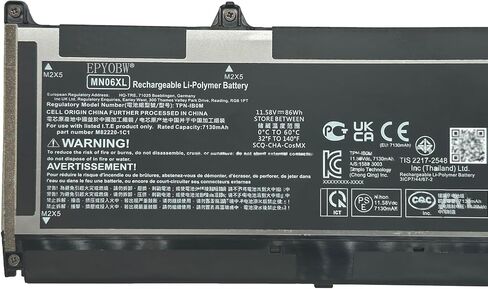 MN06XL Laptop Battery 86Wh 11.58V Compatible with HP ZBook Studio 16 G9 Mobile Workstation/ZBook Studio 16 G10 G11 Mobile Workstation Series TPN-DB1B M82230-005 M82220-2C1 31CP7/44/67-2 in Saudi Arabia